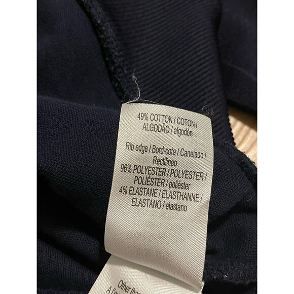 Lacoste Navy Blue Track Jacket Women's 32 US XS Full Zip Paris White Stripe - Picture 10 of 11